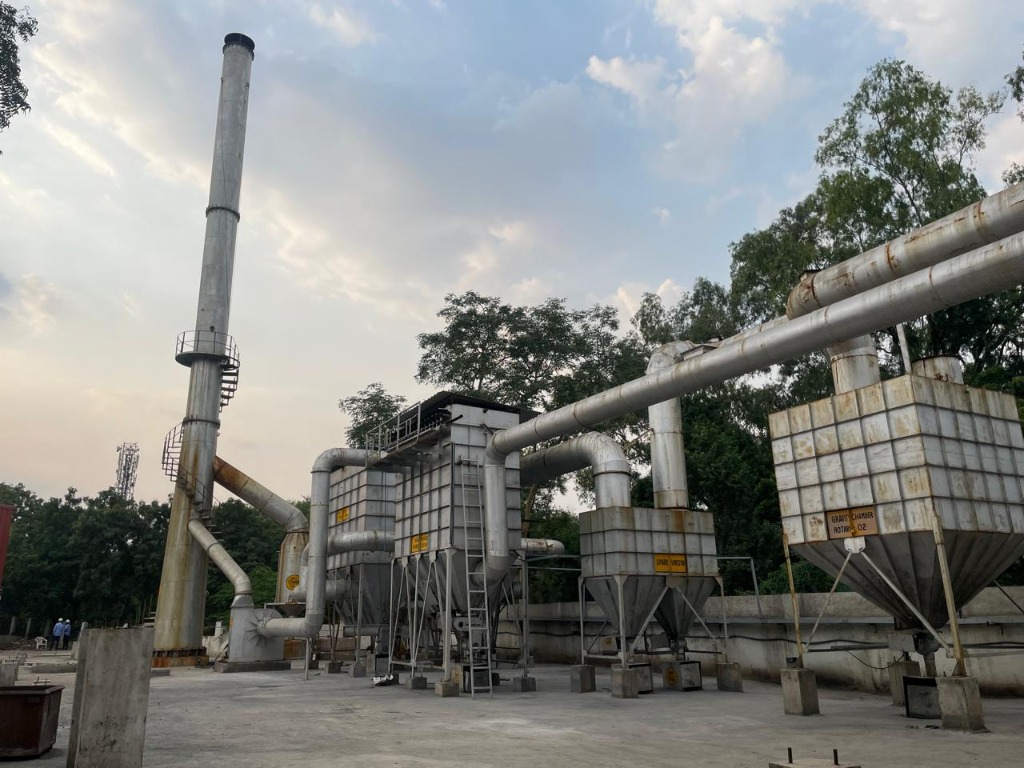 Air pollution control system, stack and emission control equipment at Dewas plant