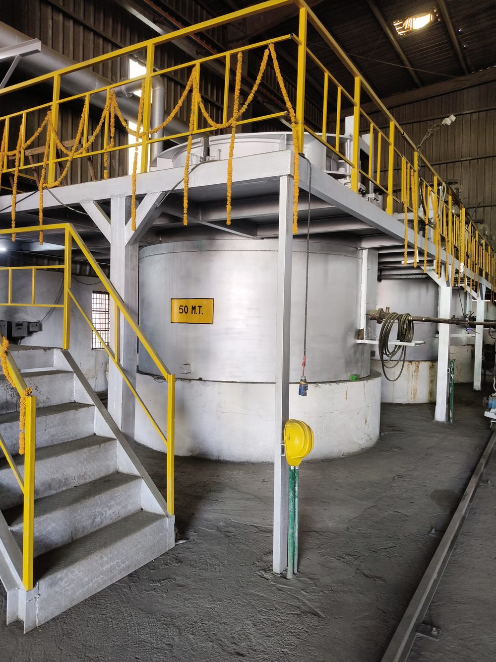 50 MT capacity refining pot inside the plant