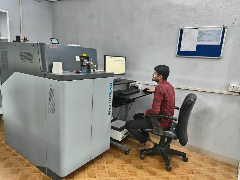 SPECTROLAB optical emission spectrometer and laboratory testing at 3S Global Greens facility